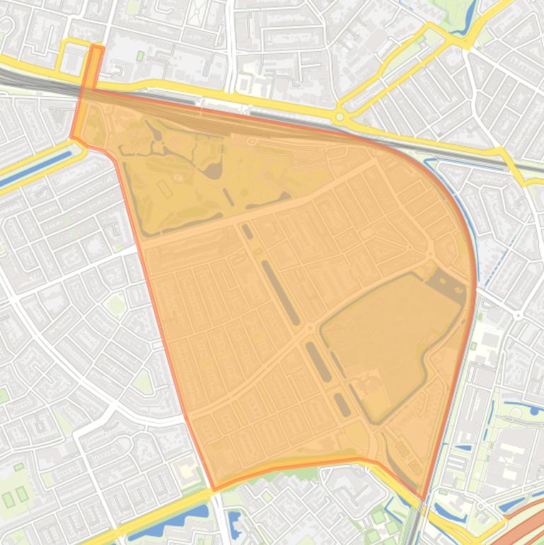 Kaart van de wijk Nieuw-krispijn.