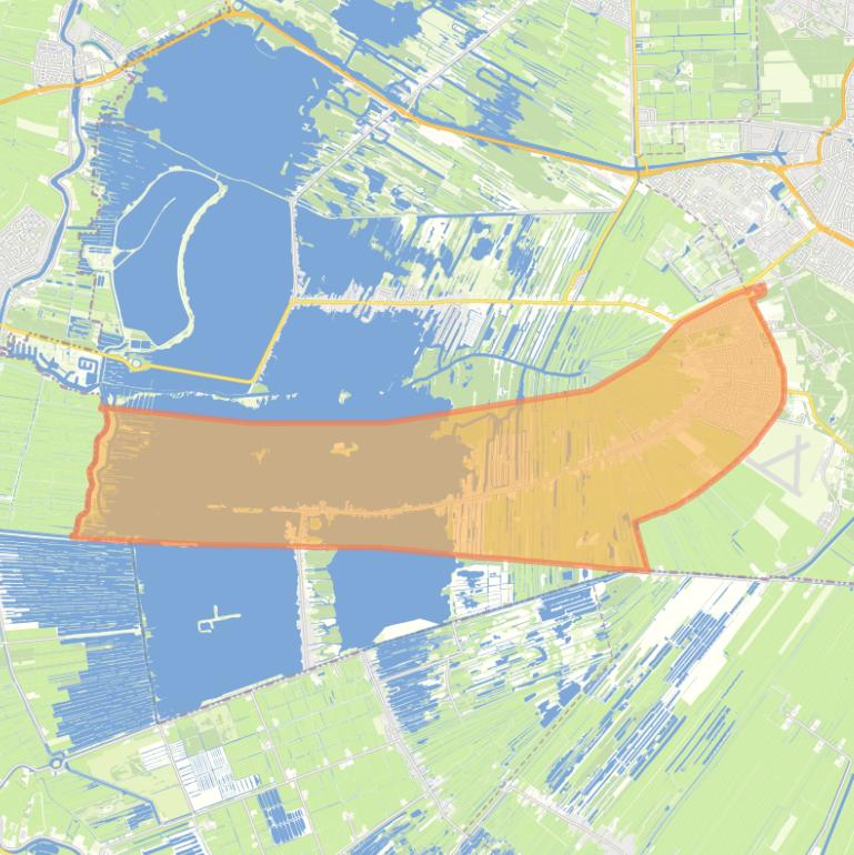 Kaart van de wijk Nieuw-Loosdrecht.