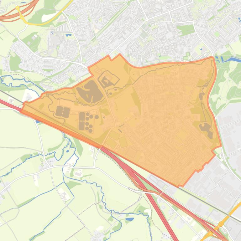 Kaart van de wijk Nieuw Lotbroek.