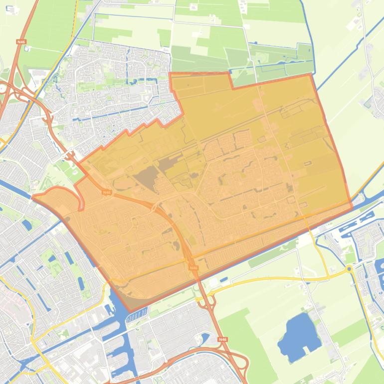 Kaart van de wijk Nieuw-Oost.