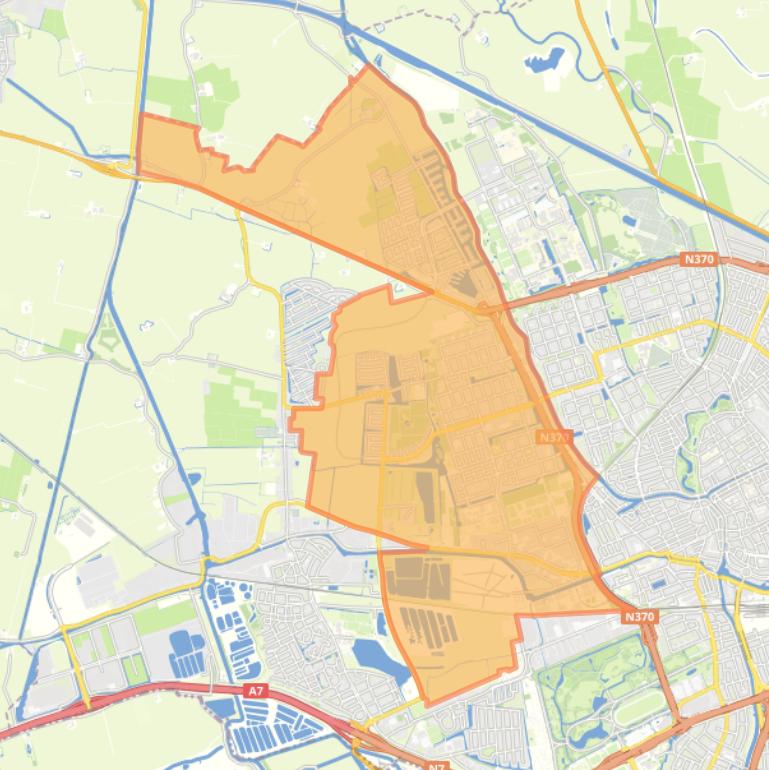 Kaart van de wijk Nieuw-West.