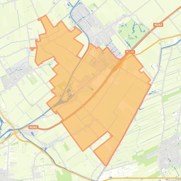 Kaart van de wijk Nieuwe Niedorp.