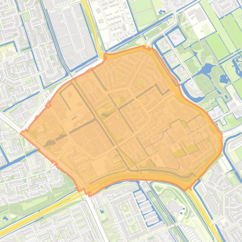 Kaart van de wijk Nieuwe Steen.