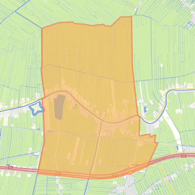 Kaart van de wijk Nieuwerbrug aan den Rijn.