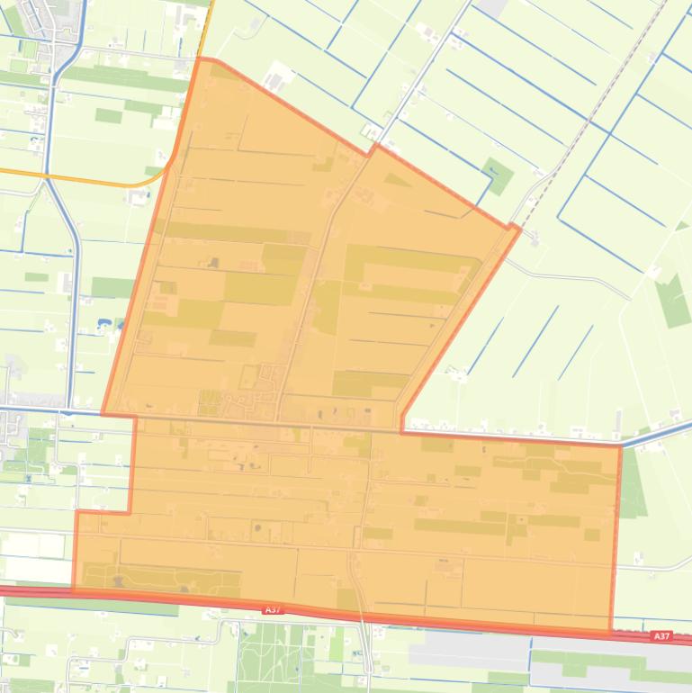 Kaart van de wijk Nieuweroord.