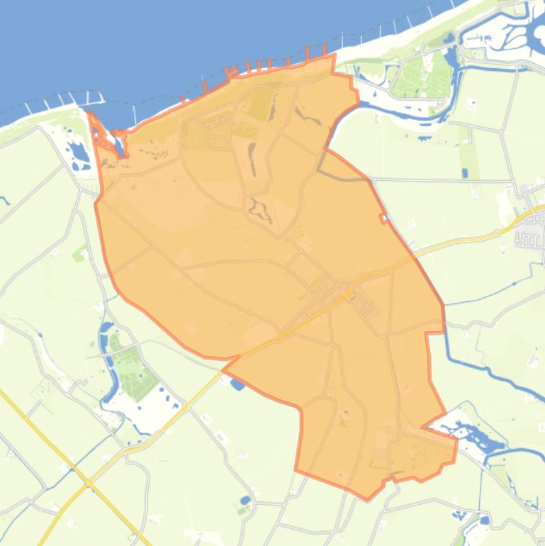 Kaart van de wijk Nieuwvliet.