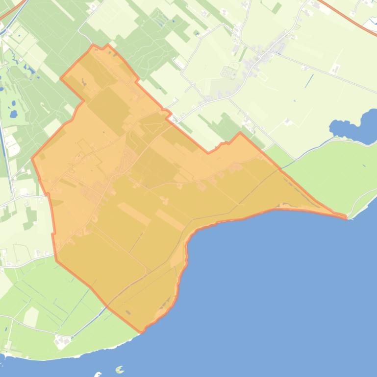 Kaart van de wijk Nijemirdum.