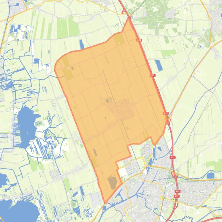 Kaart van de wijk Nijeveen.