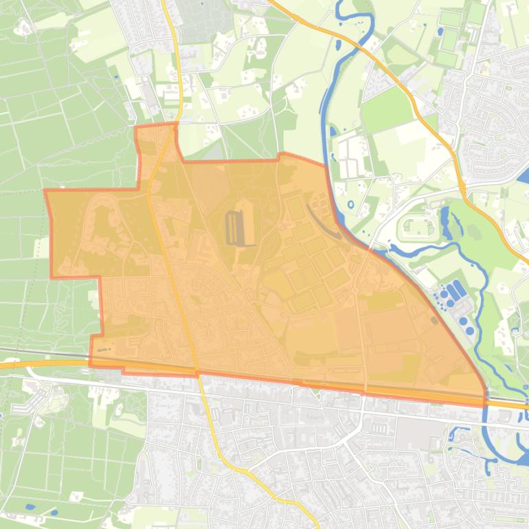 Kaart van de wijk Nijverdal Noord.