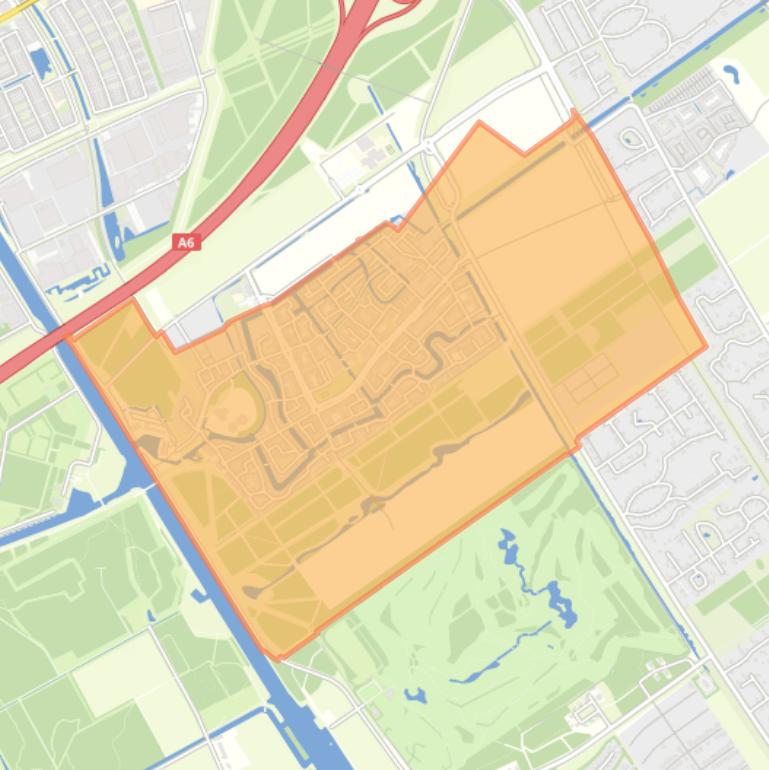 Kaart van de wijk Nobelhorst.