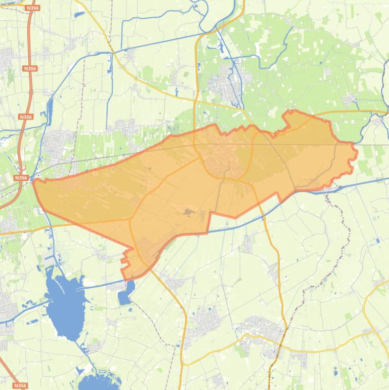 Kaart van de wijk Noord.