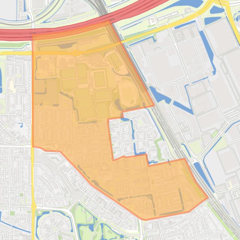Kaart van de wijk Noord.