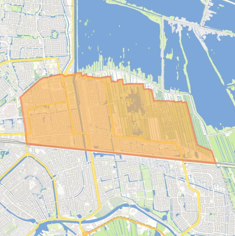 Kaart van de wijk Noord.