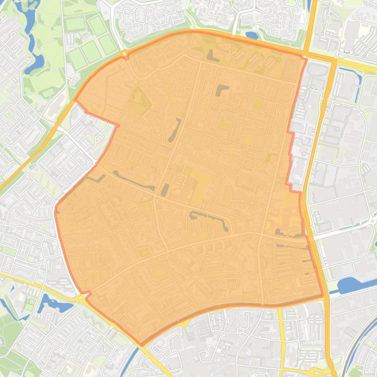 Kaart van de wijk Noorderpark.