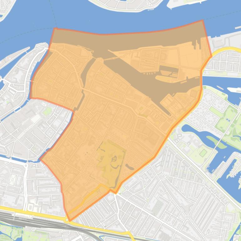 Kaart van de wijk Noordflank.