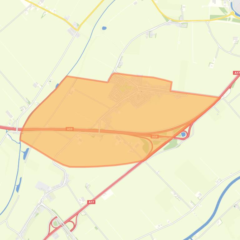 Kaart van de wijk Noordhoek.