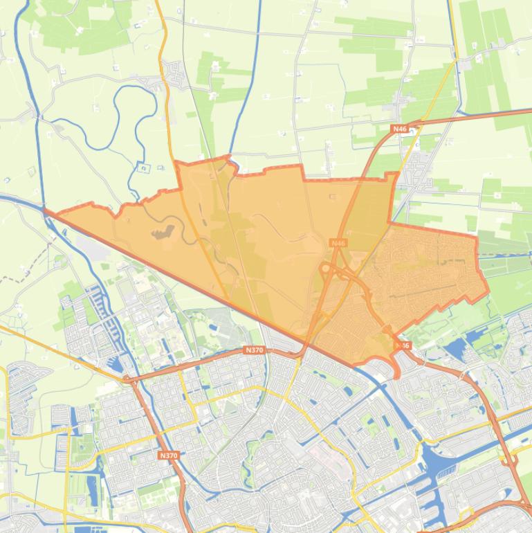 Kaart van de wijk Noordoost.