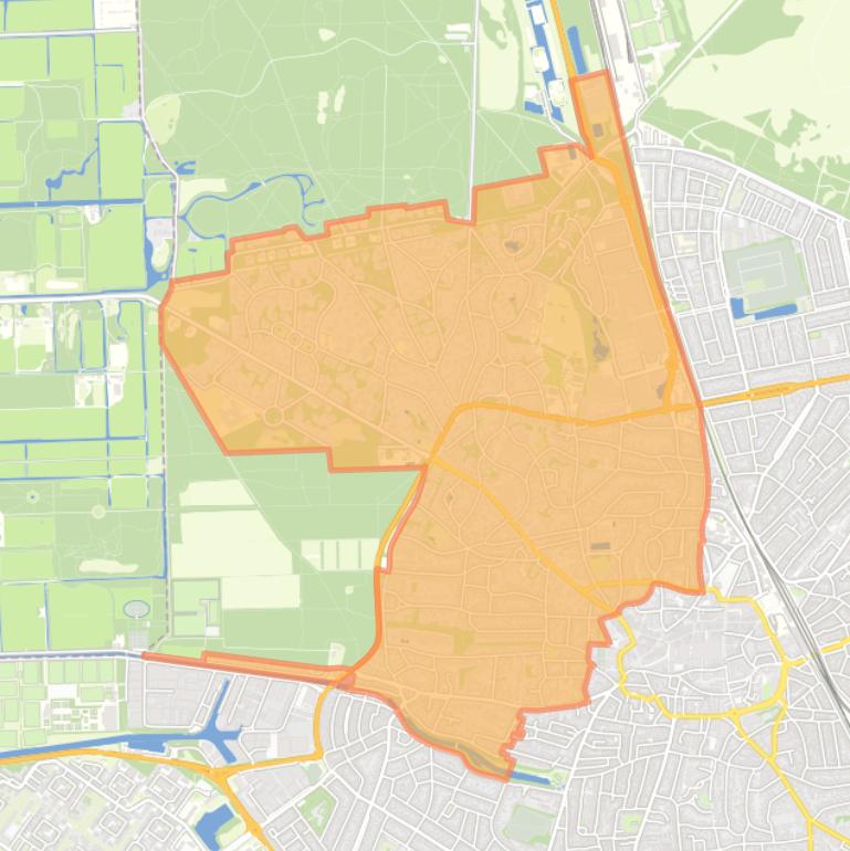 Kaart van de wijk Noordwest.