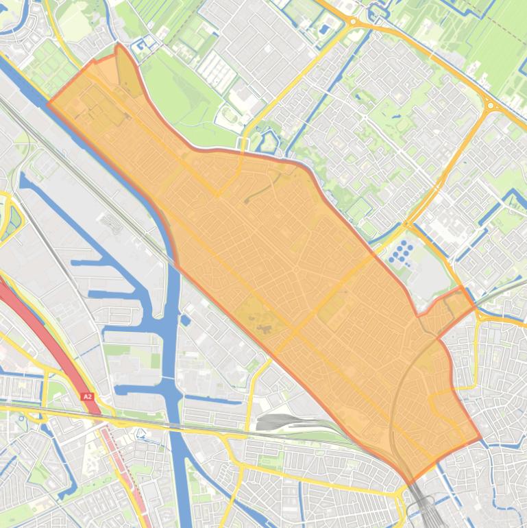 Kaart van de wijk Noordwest.