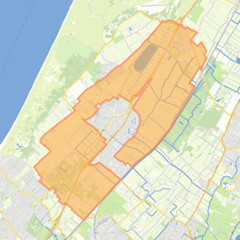 Kaart van de wijk Noordwijkerhout Buitengebied.