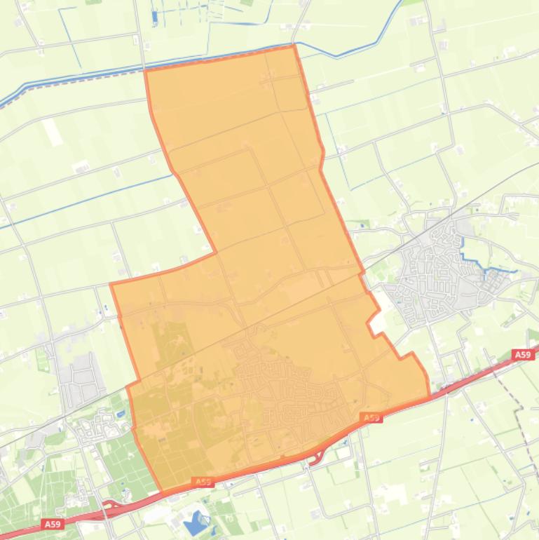 Kaart van de wijk Nuland.