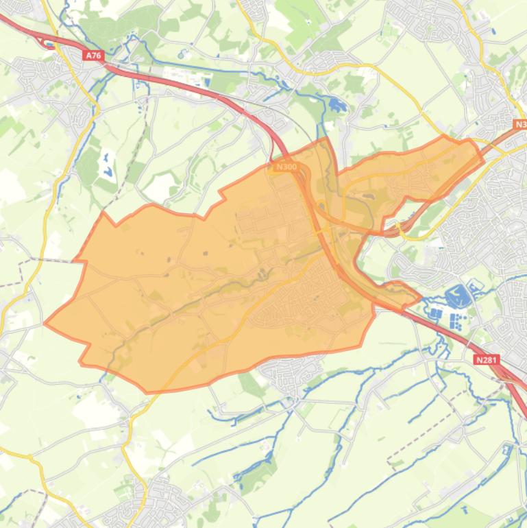 Kaart van de wijk Nuth.