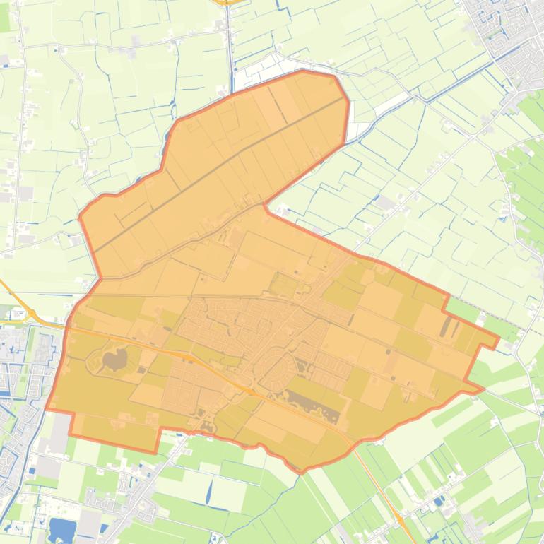 Kaart van de wijk Obdam.