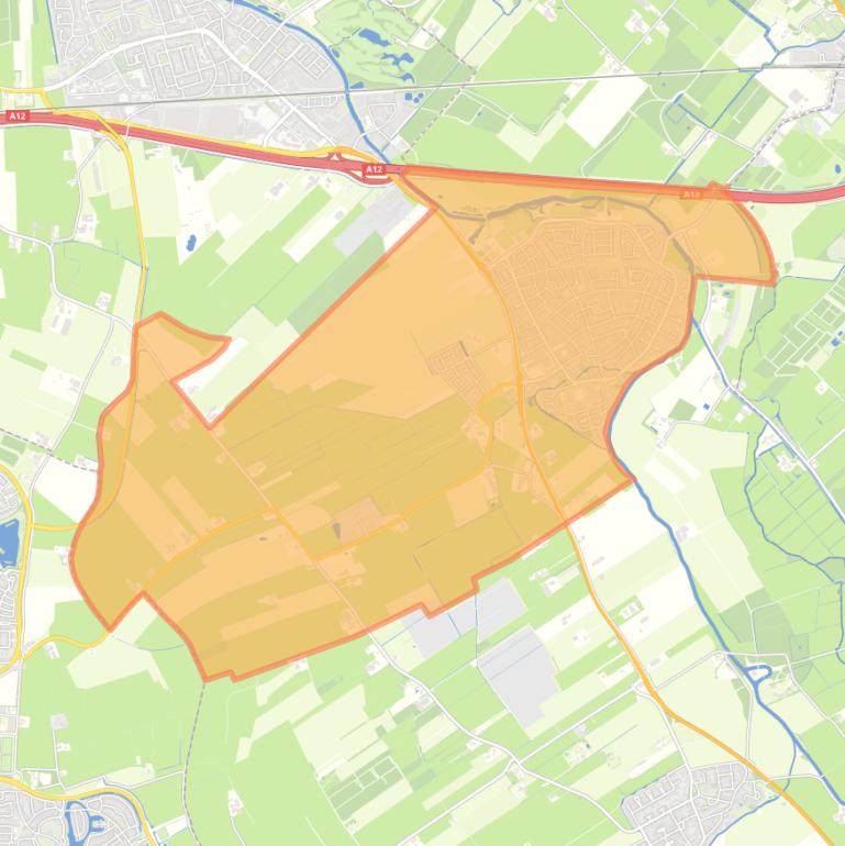 Kaart van de wijk Odijk.