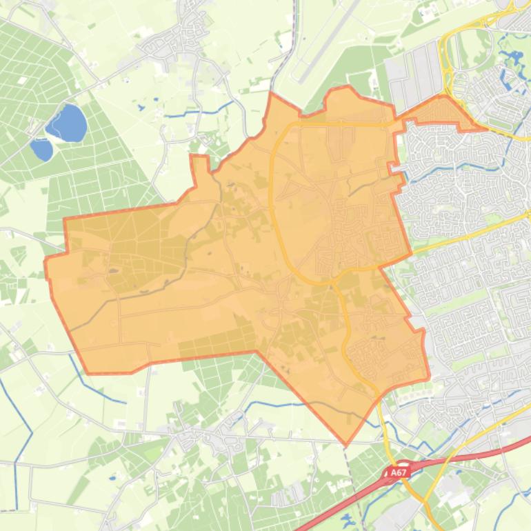 Kaart van de wijk Oerle.