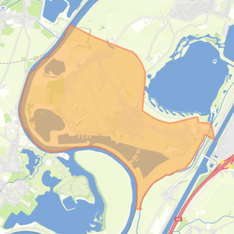 Kaart van de wijk Ohé en Laak.