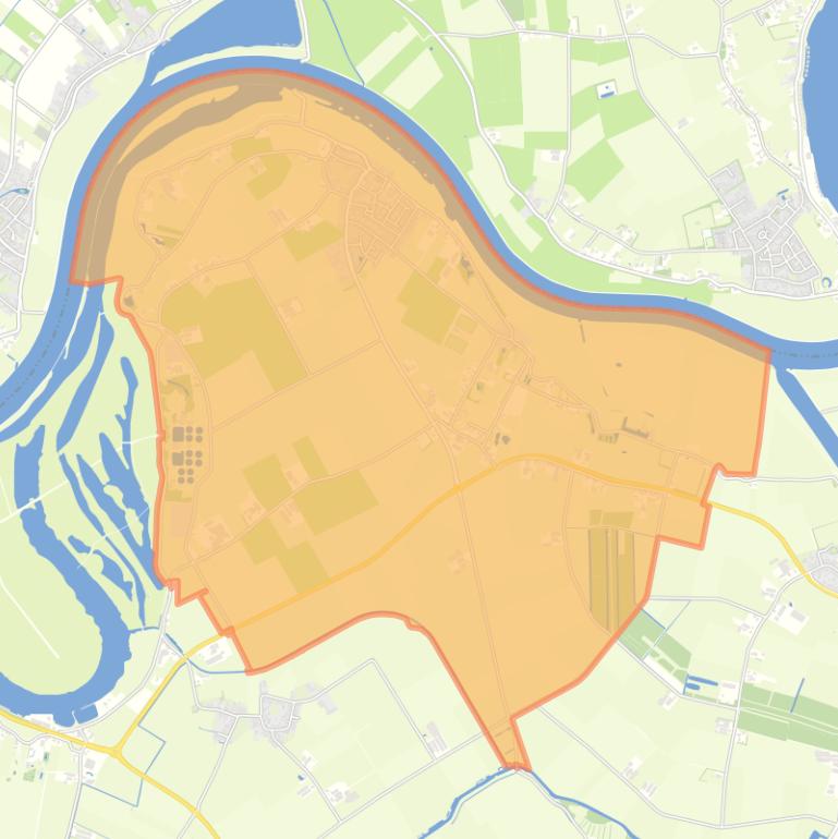 Kaart van de wijk Oijen.