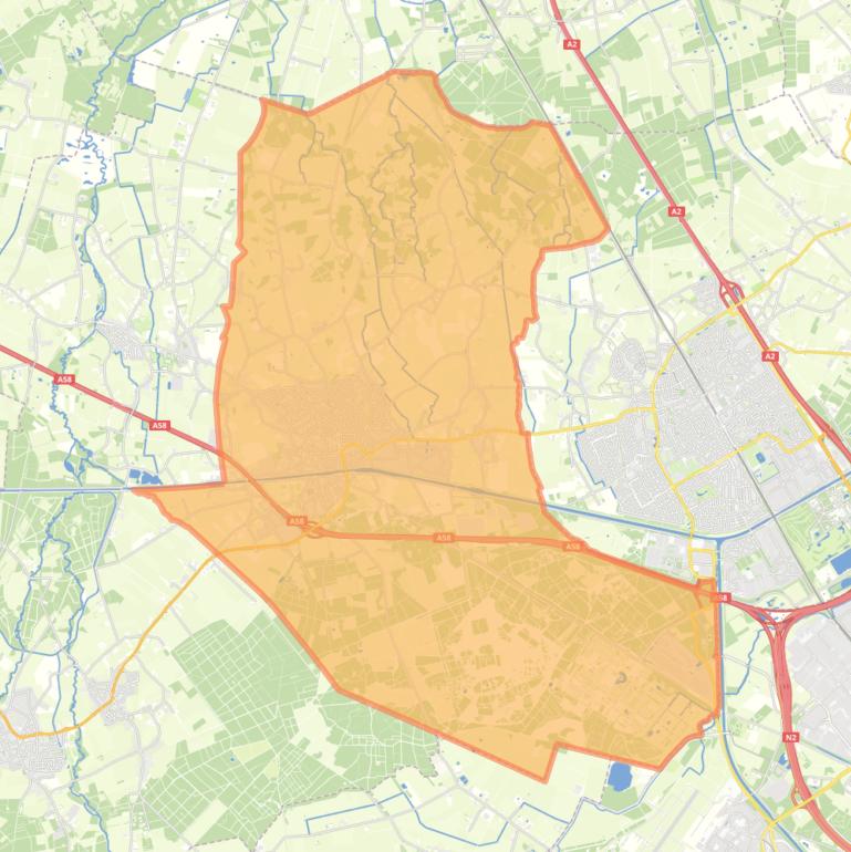 Kaart van de wijk Oirschot.