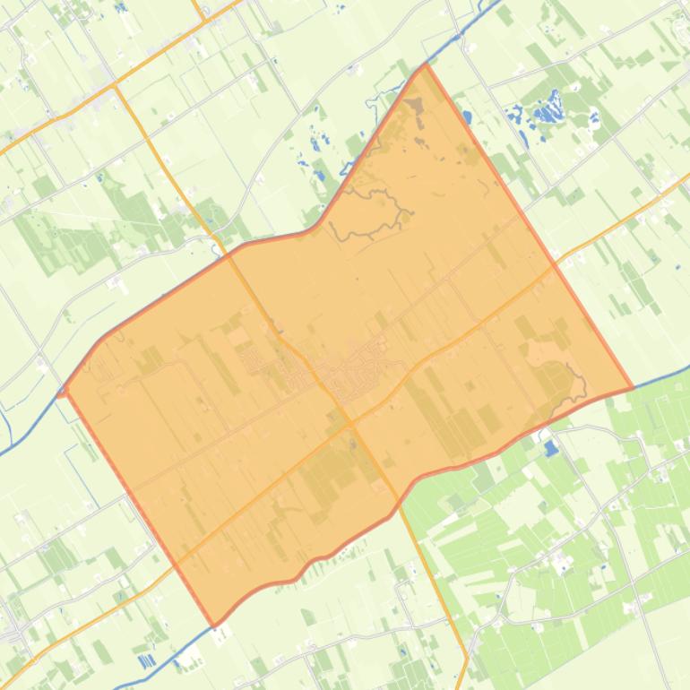 Kaart van de wijk Oldeberkoop.