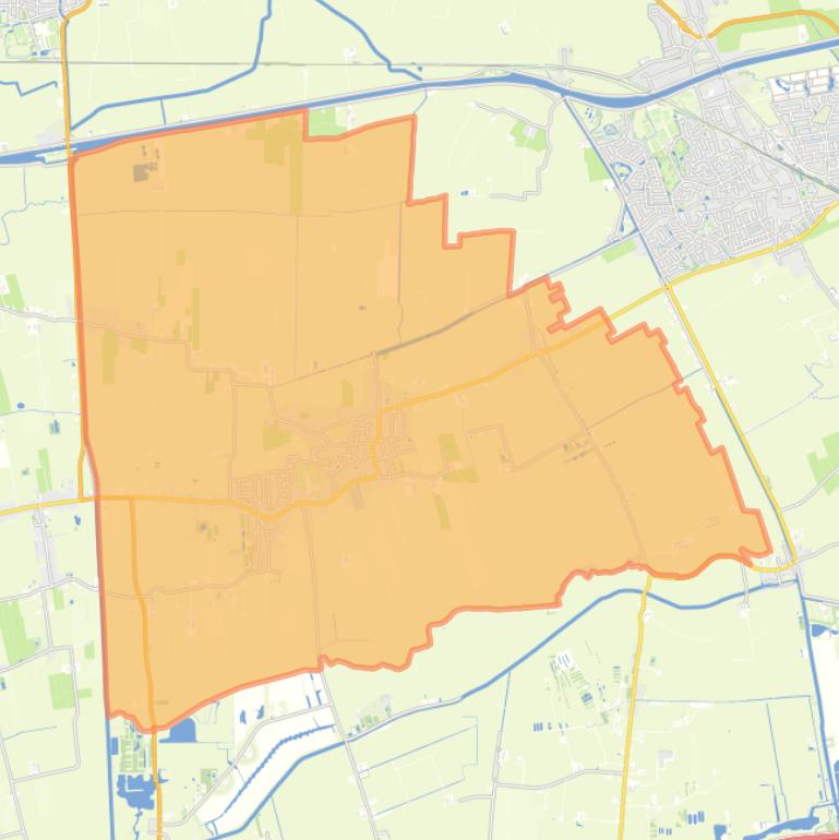 Kaart van de wijk Oldekerk.