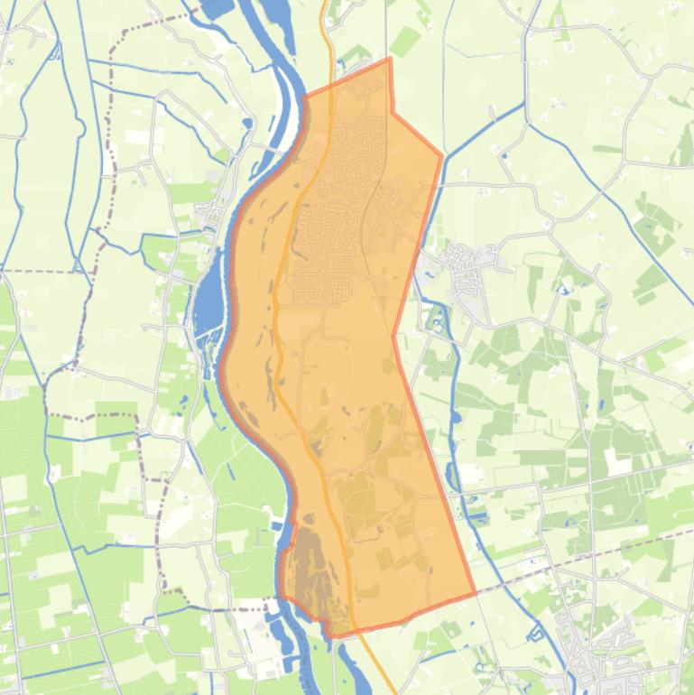 Kaart van de wijk Olst.