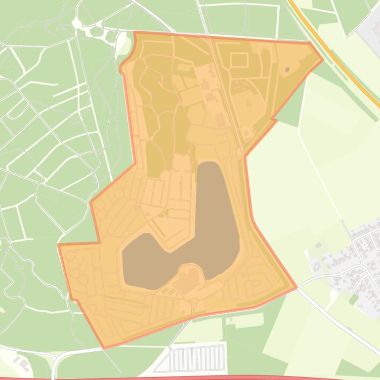 Kaart van de wijk Ommel recreatie.