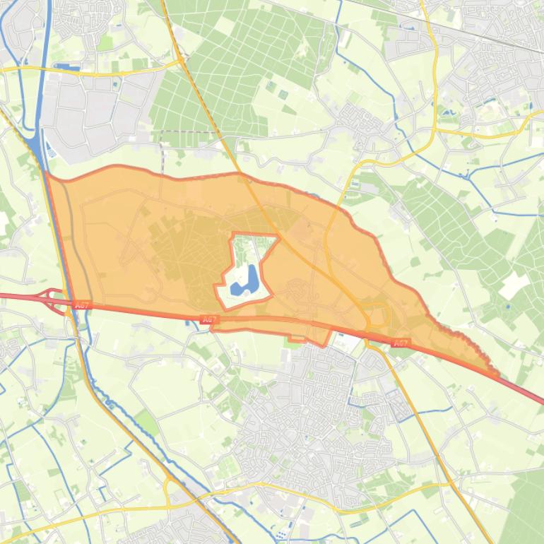 Kaart van de wijk Ommel wonen.