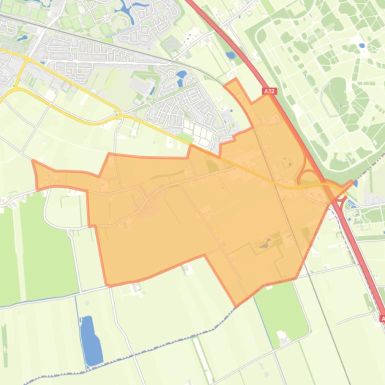 Kaart van de wijk Onna.