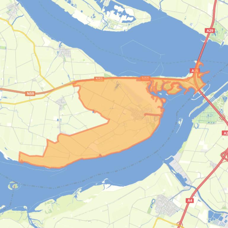 Kaart van de wijk Ooltgensplaat.