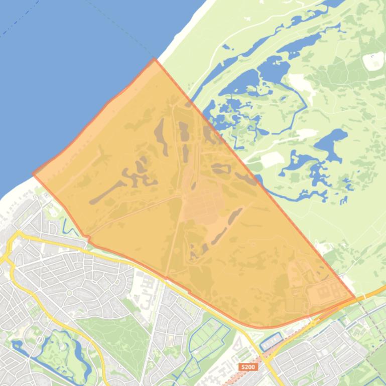 Kaart van de wijk Oostduinen.