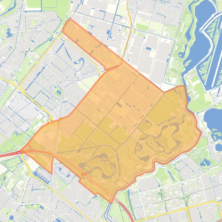 Kaart van de wijk Oosteindsche Polder.