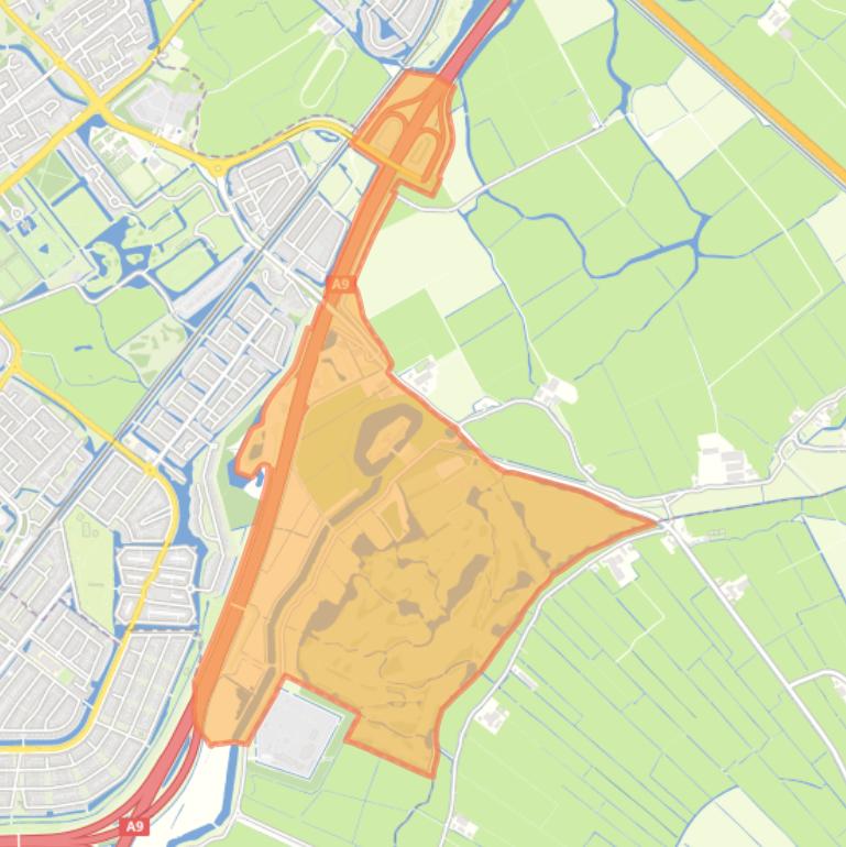 Kaart van de wijk Oostelijk Heemskerk.