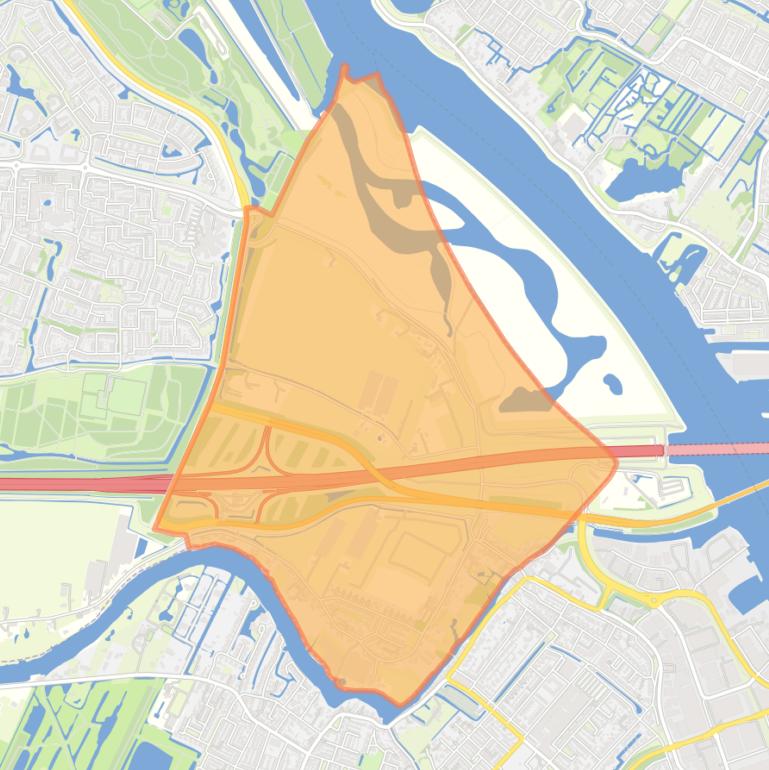 Kaart van de wijk Oostendam.