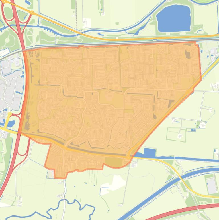 Kaart van de wijk Oosterboer.