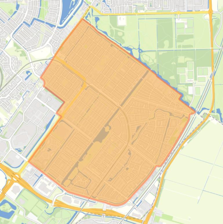 Kaart van de wijk Oosterheem.