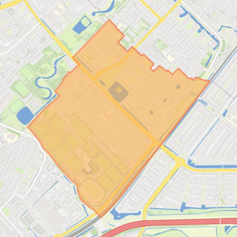 Kaart van de wijk Oosterwijk en Zwaansmeer.
