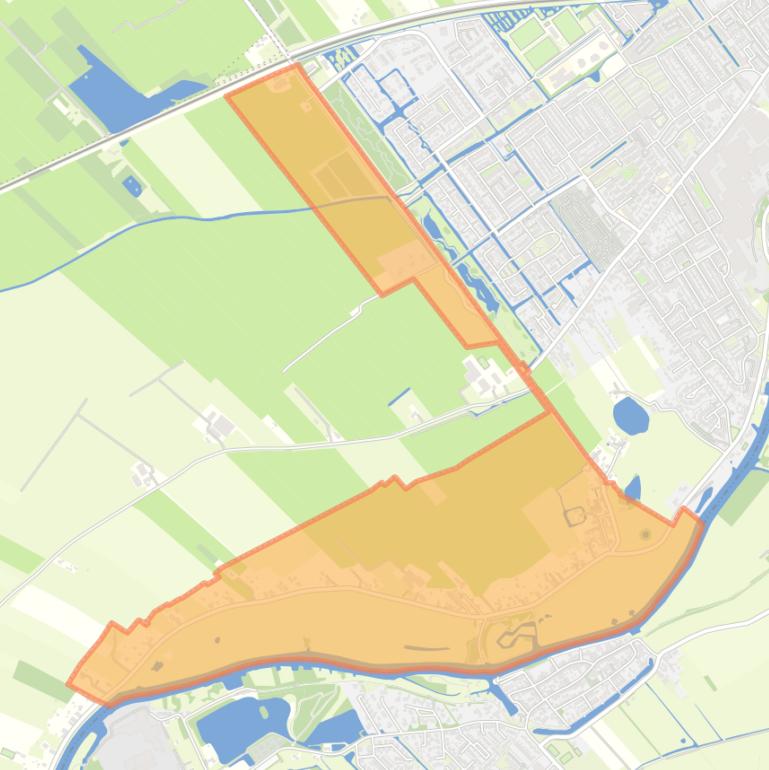 Kaart van de wijk Oosterwijk.