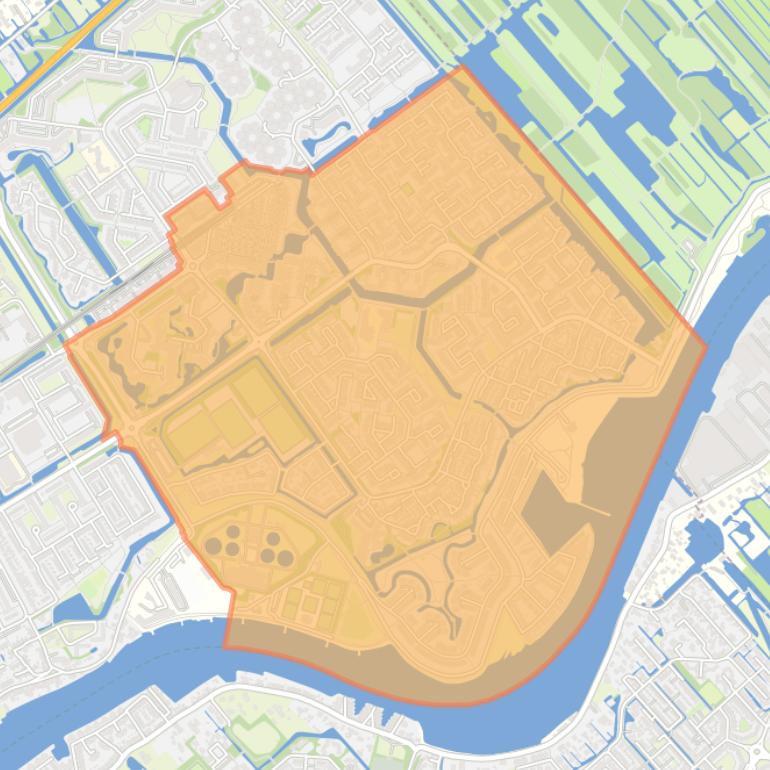 Kaart van de wijk Oostgaarde Zuid.