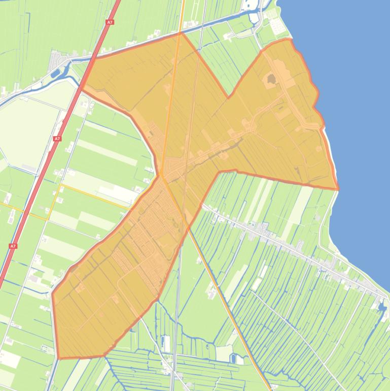 Kaart van de wijk Oosthuizen.