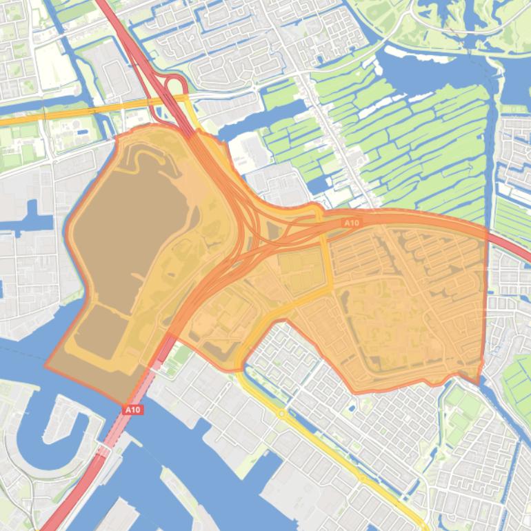 Kaart van de wijk Oostzanerwerf.